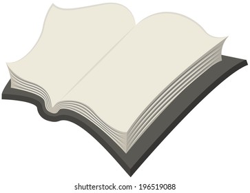 Blank open book. Illustration in vector format