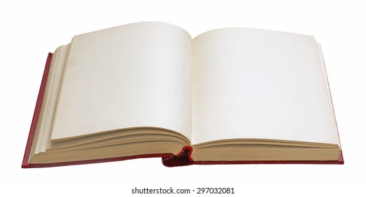blank open book on white background, vector