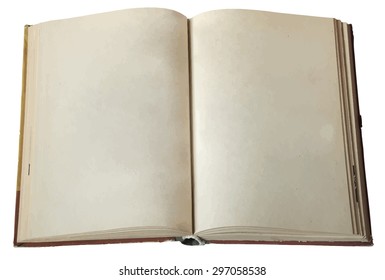 livro aberto em branco sobre fundo branco, vetor