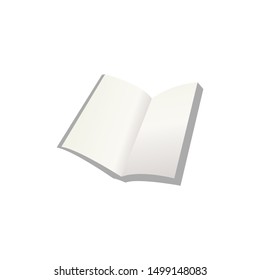 Blank open book vector deign illustration on white background