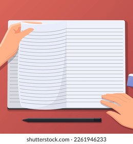 Blank open book vector illustration