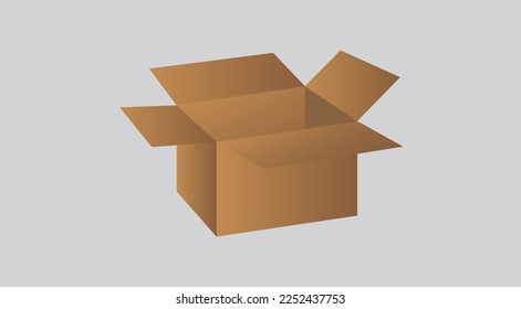 logotipo de cartón en blanco y abierto e icono adecuado para el diseño gráfico