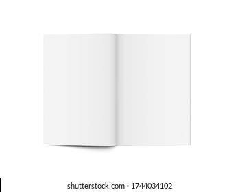 Blank Open Clear Paper Magazine Top View. EPS10 Vector - Shutterstock ID 1744034102