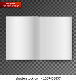 Blank open magazine