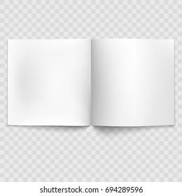 Blank Open Magazine Isolated On Transparent Background. And Also Includes EPS 10 Vector