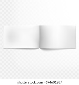 Blank Open Magazine Isolated On Transparent Background. And Also Includes EPS 10 Vector