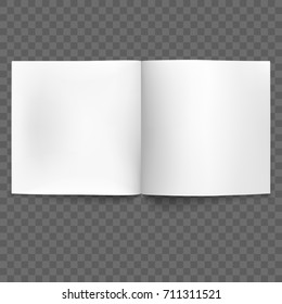 Blank Open Magazine Isolated On Transparent Background. And Also Includes EPS 10 Vector