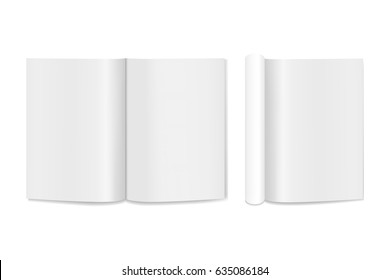 Blank open magazine mockups