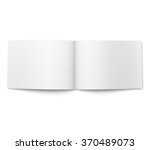 Blank open magazine template on white background. Wide format. Ready for your design. Vector illustration.
