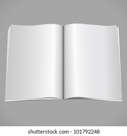 Blank open magazine, vector eps10 illustration