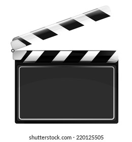 blank open movie flap object  isolated on white vector background