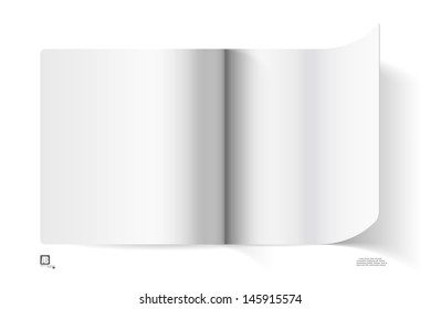 Blank open notebook