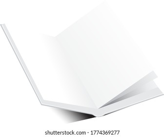 blank open notebook mock up vector
