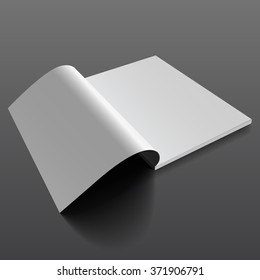 Blank opened magazine mockup template. Realistic vector EPS10 illustration.