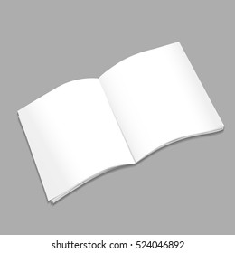 Blank Opened Magazine Mockup Template Realistic Vector Eps 10 Illustration.