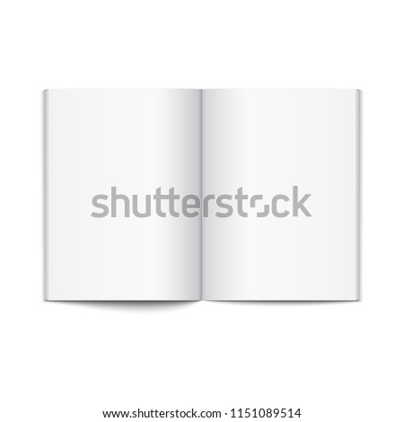 blank opened magazine template open book stock vector royalty free open booklet
