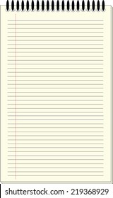 Blank opened notebook