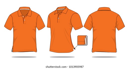orange polo shirt back