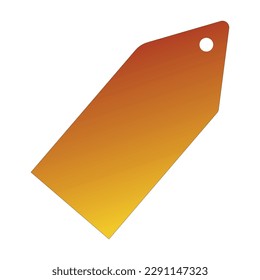 Ilustración vectorial de etiqueta de precio naranja en blanco