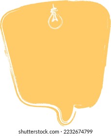 Burbuja de forma orgánica en blanco con idea de lámpara de bombilla.