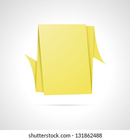 Blank origami style template ready for your text / folded paper template
