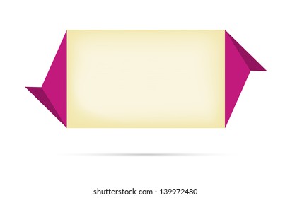 Blank origami style template ready for your text / paper origami style template