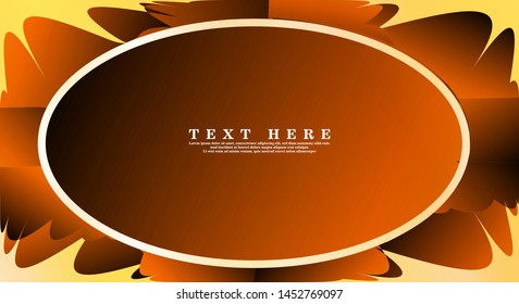 Blank oval backgrounds for text, photos, designs. bright orange for any presentation. eps 10