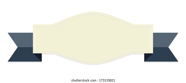 the blank oval label with dark ribbon / the blank oval label / the etiquette