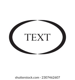 Blank Oval Template Emblem Vector for type a text.