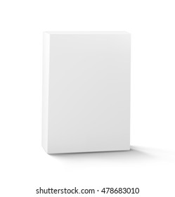 Blank package box on white background. Vector illustration. Can be used for advertising, promo and etc.