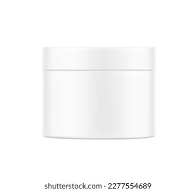 Blank package round container mockup. Vector illustration isolated on white background. Can be use for your design, advertising, promo and etc. EPS10.	