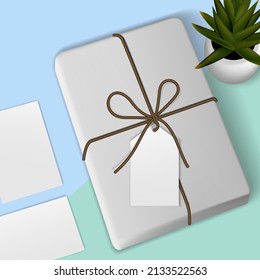 BLANK-PACKUNGSBOX FÜR DIE BRANDING-MOCK-UP-VEKTORDESIGN