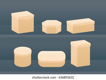Blank Packaging design set for product design.