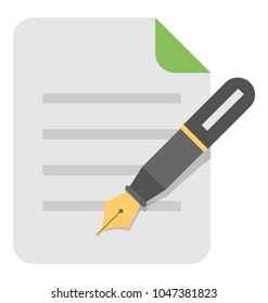 
A blank page with classic fountain pen concept of writing
