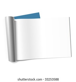 Blank page of magazine. Vector (landscape).