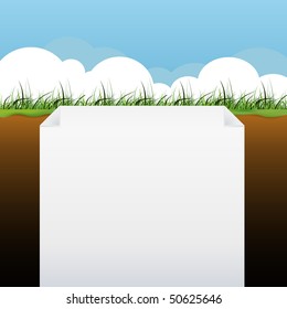 blank page with the nature design