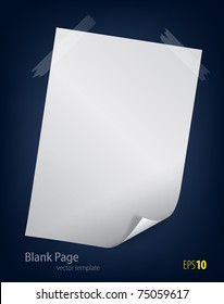 Blank page on dark background