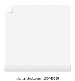 Blank page of paper  in the shape of a square, vector template, vector background