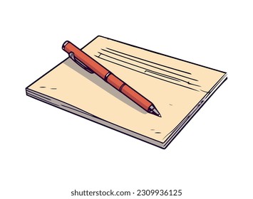 Blank page with pencil and ink s isolated