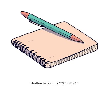 Blank page in personal organizer awaits creativity isolated