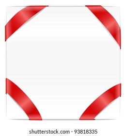 Blank page with red ribbon