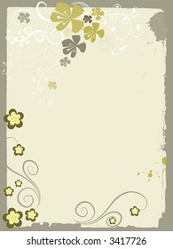 blank page with spring flowers
