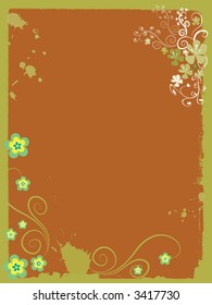 blank page with spring flowers