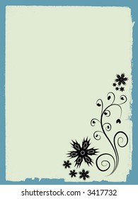 blank page with spring flowers