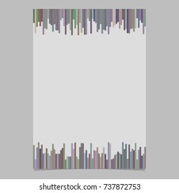 Blank page template from vertical lines - vector document background design