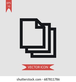Blank page vector icon, illustration symbol