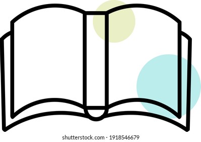 Páginas en blanco de un libro, ilustración, vector sobre fondo blanco.