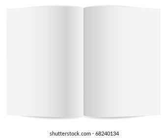 Blank pages inside of note book or journal , vector