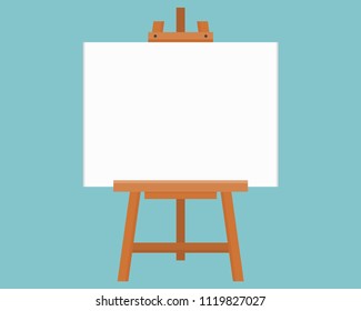 Panneau de peinture vierge ou tableau de toile, chevalet en bois, tableau d'art