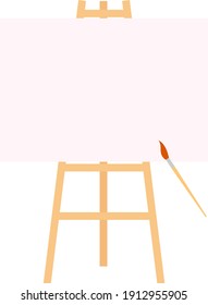 Blank painting canvas, illustration, vector on a white background.